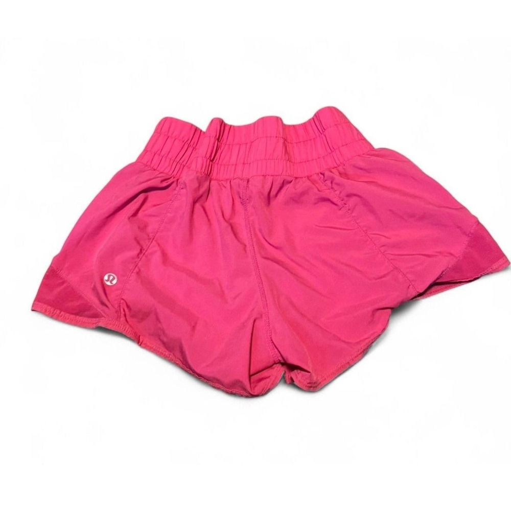 Lululemon Hotty Hot Shorts Women Pink Lined Running Athletic Gym Shorts 4